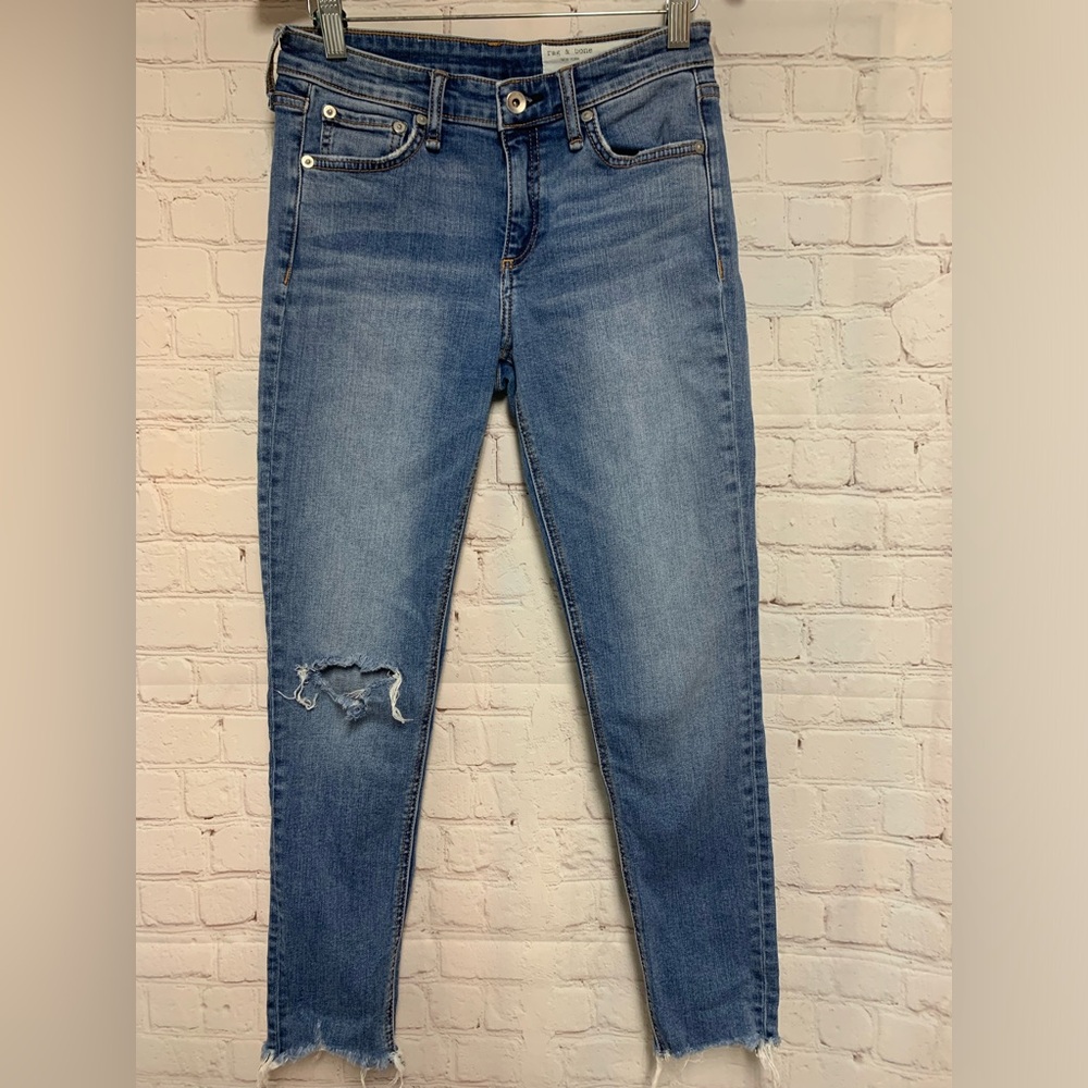 Rag & Bone Cate Ankle Skinny Frayed Jeans Size 26 - Picture 2 of 8